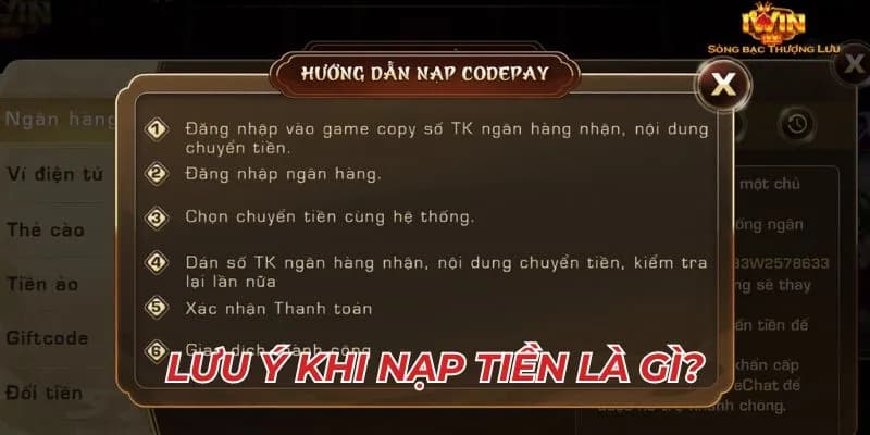 Lưu gửi tiền vào tài khoản chơi game iWin