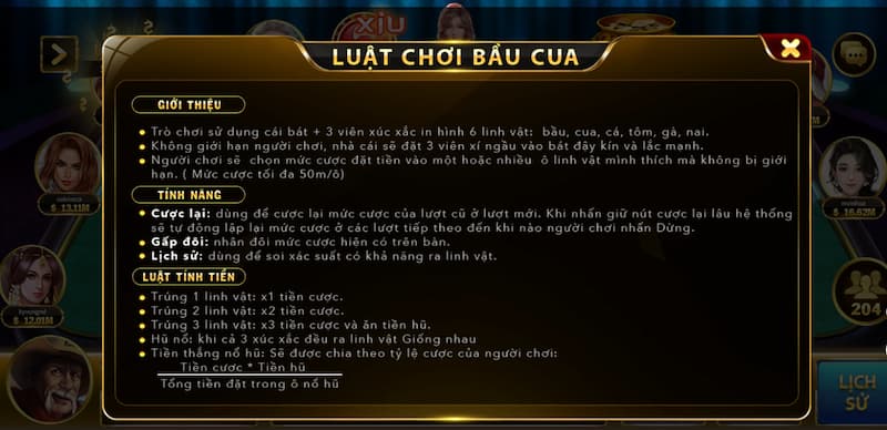 Luật chơi và cách thắng game Bầu Cua Hit Club