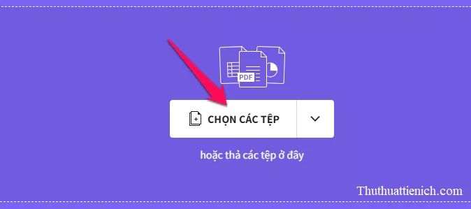 Chọn file PDF trên Smallpdf