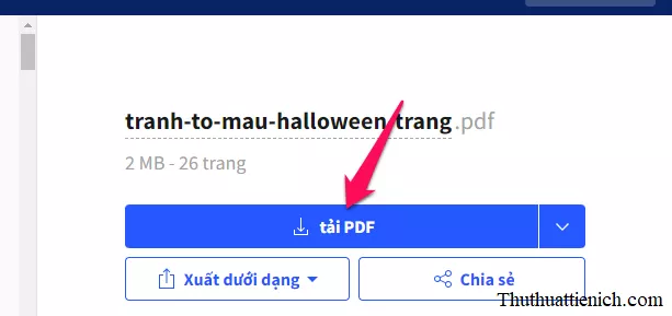 Tải file PDF đã xóa trang