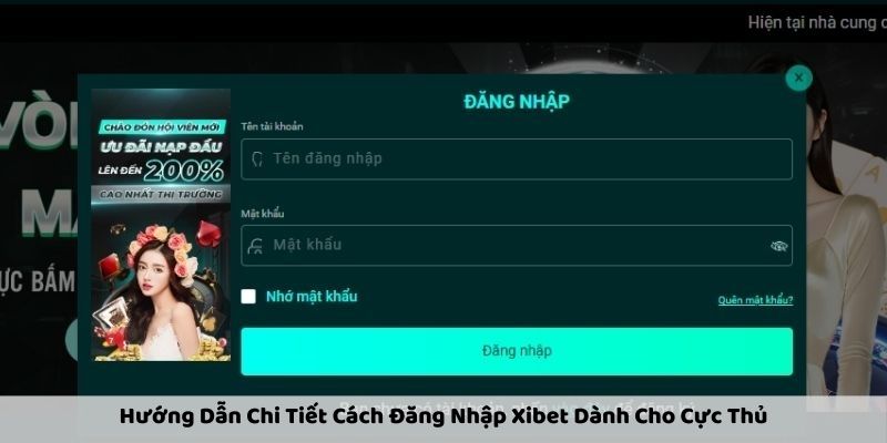 hướng dẫn chi tiết cách đăng nhập Xibet