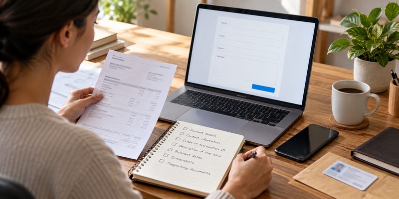 Chuẩn bị thông tin đầy đủ trước khi gửi yêu cầu hỗ trợ