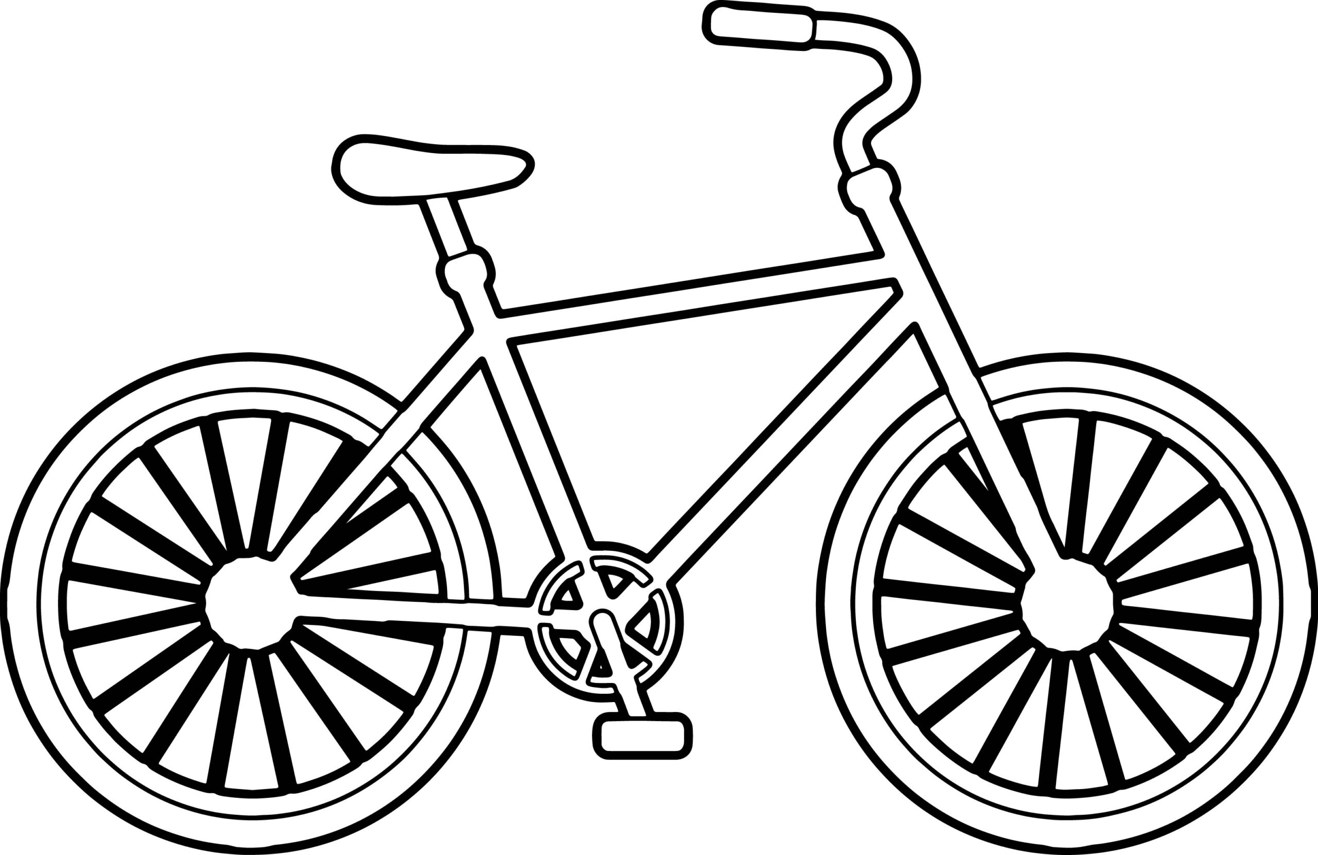Tranh tô màu xe đạp