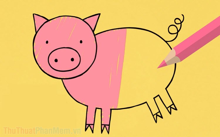 Hướng dẫn cách vẽ con heo  con lợn 