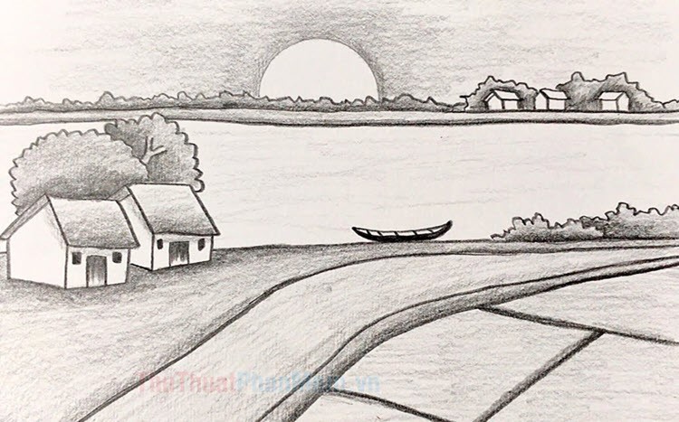 Vẽ tranh làng quê